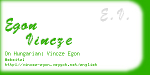 egon vincze business card